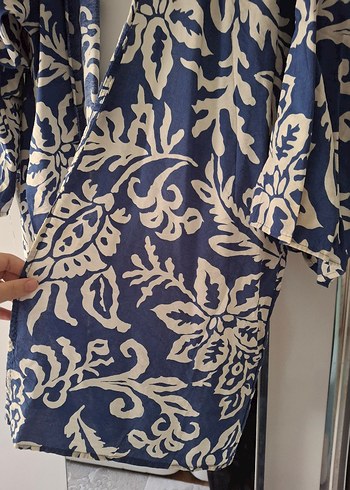 46 Beden mavi Renk Mavi Uzun Bohem Kimono