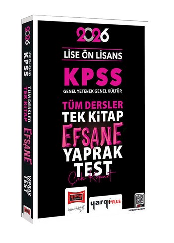 2026 KPSS Lise Ön Lisans Tek Kitap Tüm Dersler Yaprak Test