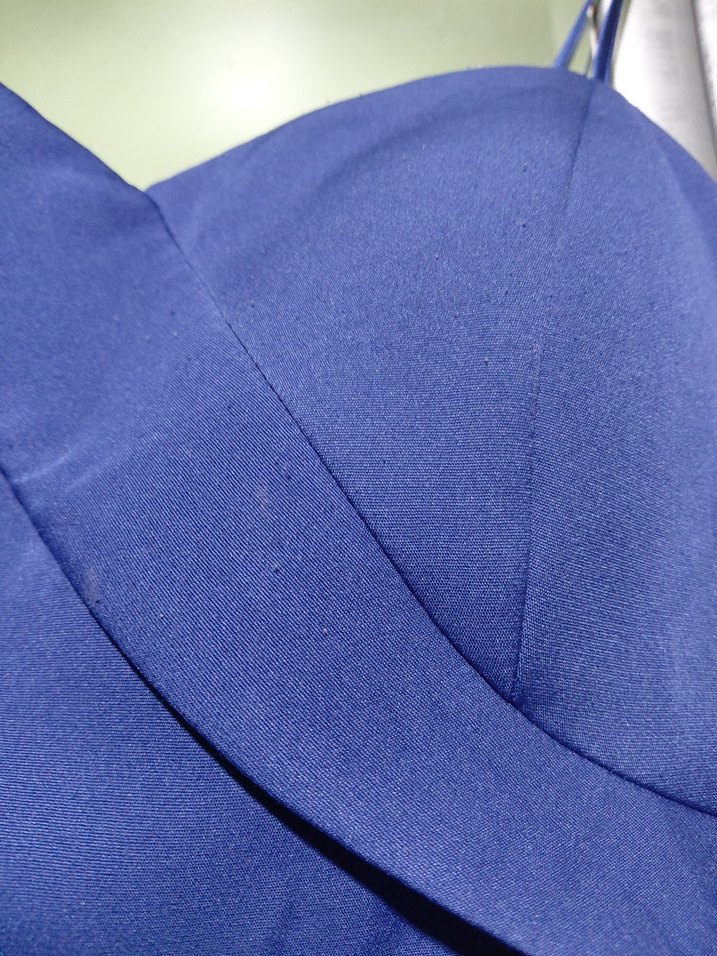 mavi,diz boyunda şık bir elbise - Görsel 4