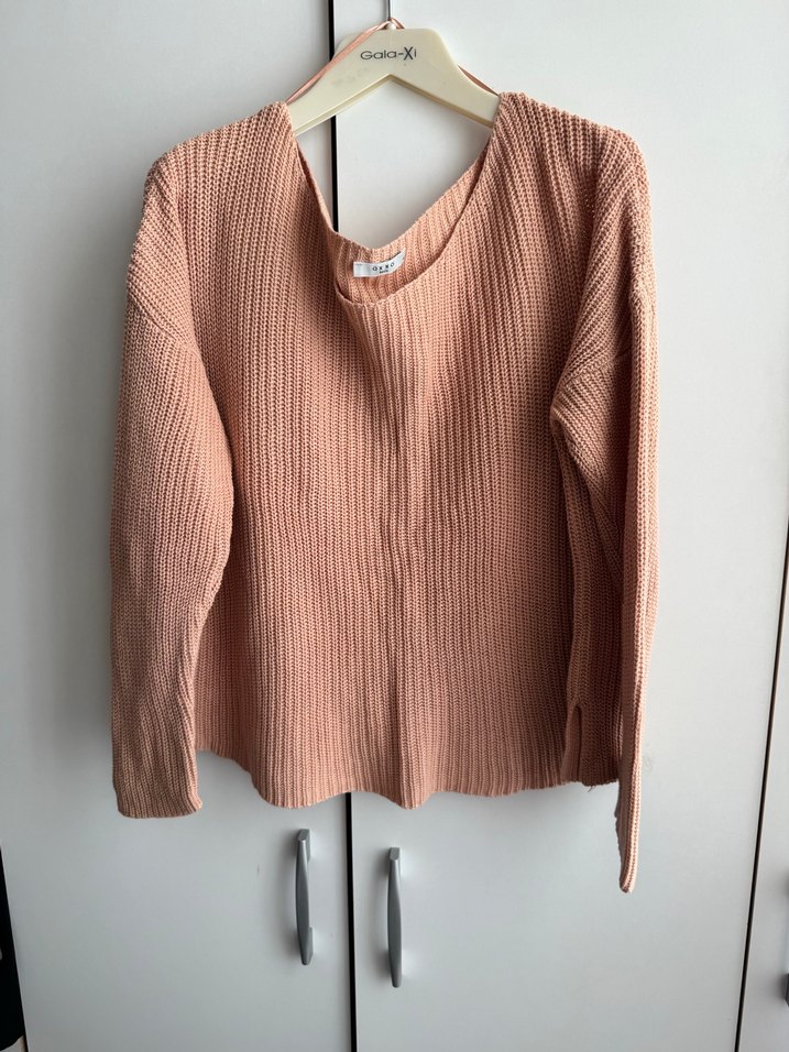 V Yaka Örgü Kadın Kazak - Görsel 4