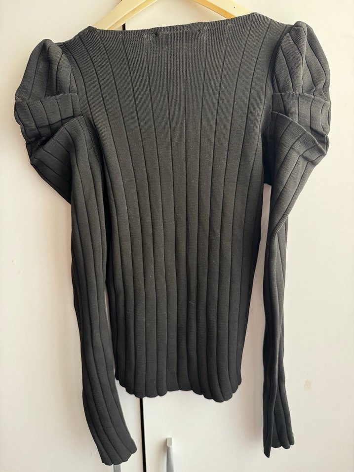 Trendy Siyah İnce Triko Kazak - Görsel 3