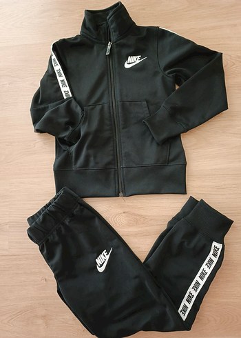 Nike Erkek Çocuk Siyah Fermuarlı Eşofman Takımı - Görsel 6