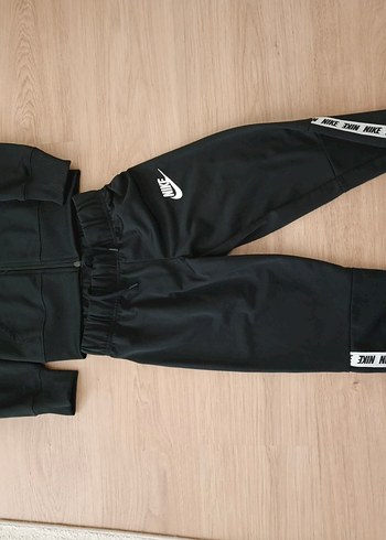 Nike Erkek Çocuk Siyah Fermuarlı Eşofman Takımı - Görsel 9