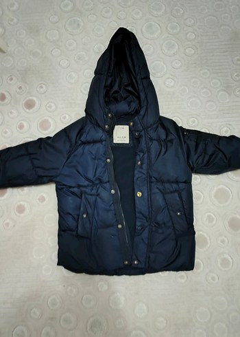 Zara Erkek Çocuk Lacivert Kapüşonlu Mont - Görsel 4