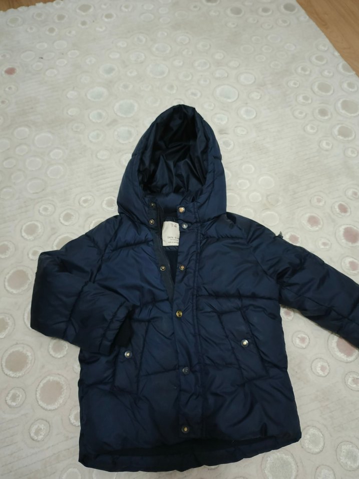 Zara Erkek Çocuk Lacivert Kapüşonlu Mont - Görsel 2