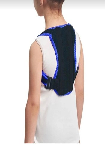 Çocuk Duruş Korsesi Mavi Velcro Bantlı - Görsel 4