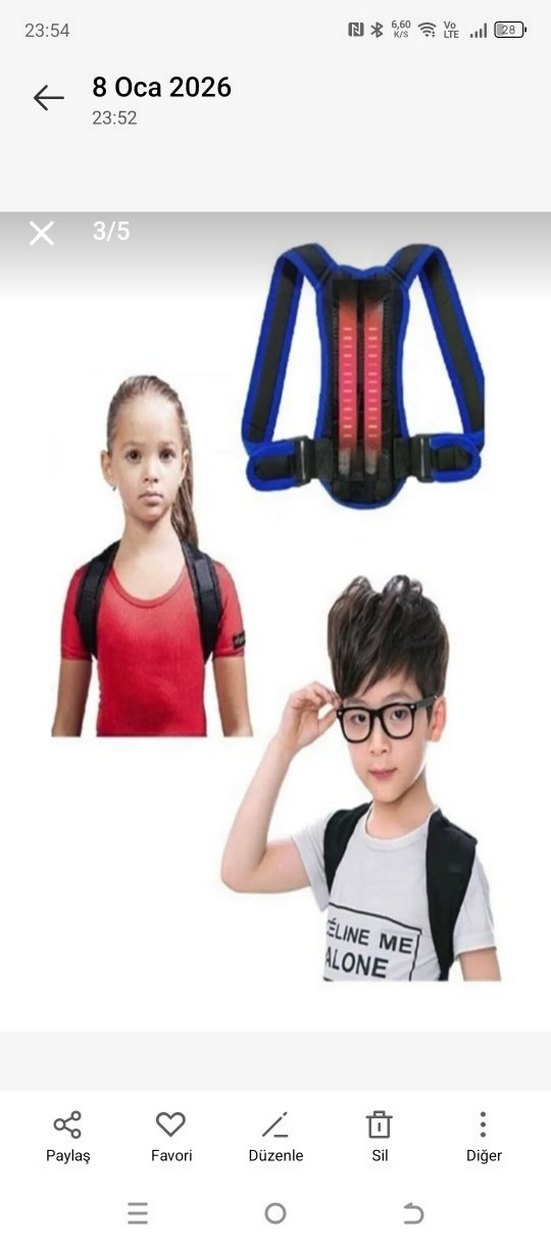 Çocuk Duruş Korsesi Mavi Velcro Bantlı - Görsel 2