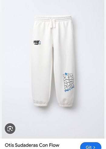 Beyaz Baskılı Erkek Çocuk Eşofman Altı - Görsel 2