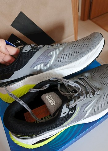 Gri Erkek Spor Koşu Ayakkabısı Velcro - Görsel 4