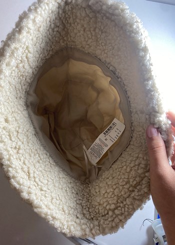 Bej Kadın Peluş Bucket Şapka - Görsel 2