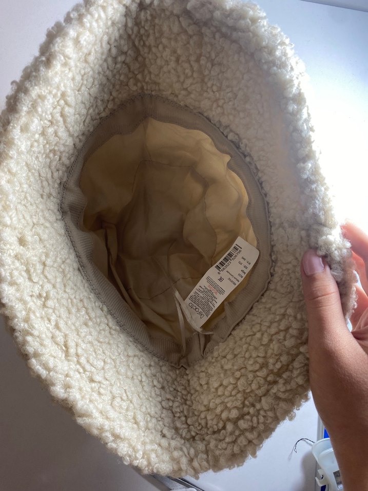 Bej Kadın Peluş Bucket Şapka - Görsel 2