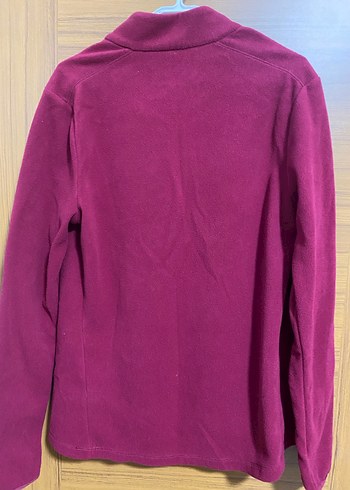 Bordo Fermuarlı Yüksek Yaka Kadın Sweatshirt - Görsel 3