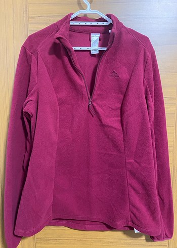 Bordo Fermuarlı Yüksek Yaka Kadın Sweatshirt - Görsel 2