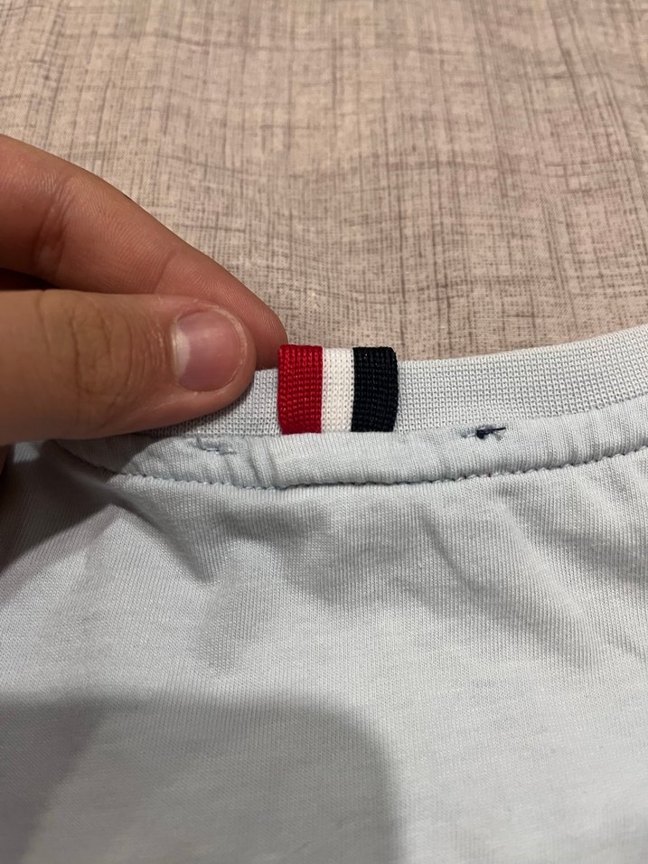 Bebek Mavisi Tommy Hilfiger Pamuklu Kısa Kollu Erkek Tişört - Görsel 5