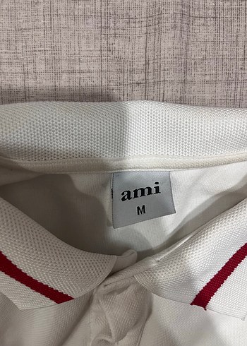 Ami Beyaz Kısa Kollu Erkek Polo Tişört - Görsel 3
