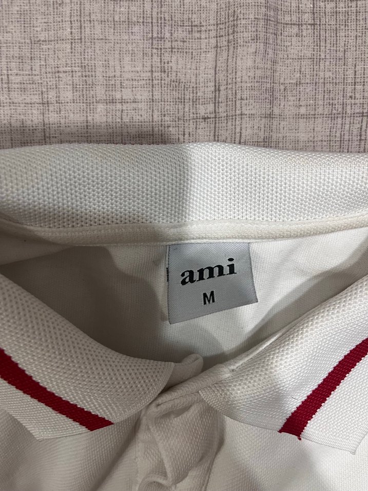 Ami Beyaz Kısa Kollu Erkek Polo Tişört - Görsel 3