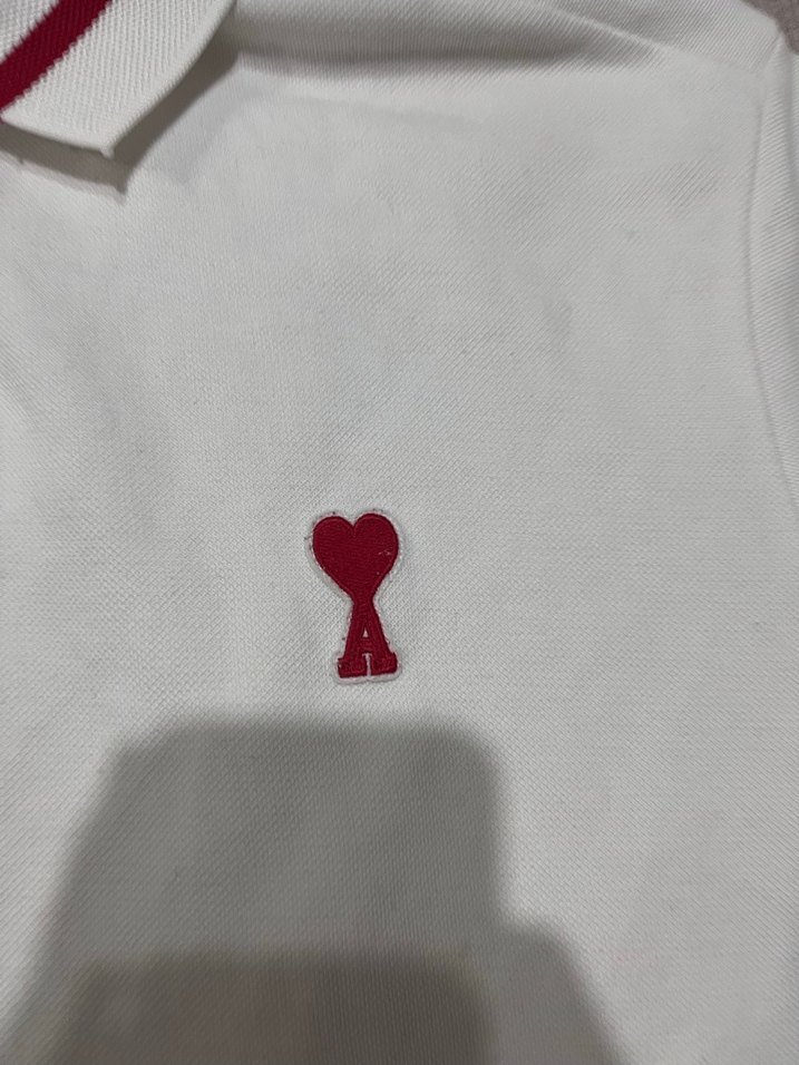 Ami Beyaz Kısa Kollu Erkek Polo Tişört - Görsel 2