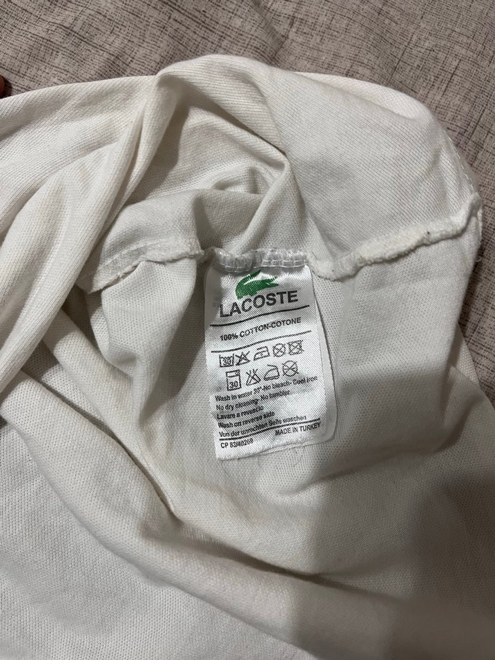 Erkek Beyaz Kısa Kollu lacoste Polo Tişört - Görsel 5