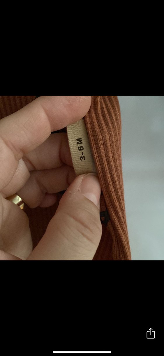 Kahverengi Uzun Kollu Örgü Bebek Body - Görsel 3