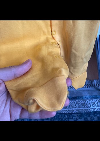 Kahverengi Baskılı Örme Uzun Kollu Bebek Body - Görsel 6