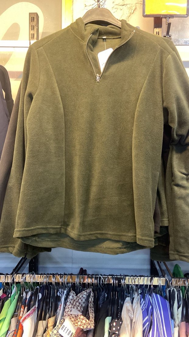 Fermuarlı Yarım Boğazlı Erkek Polar Sweatshirt - Görsel 2