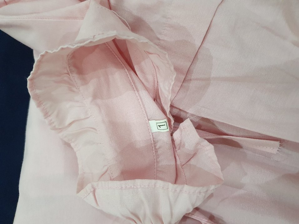 Kadın Pudra Rengi Keten Gömlek - Görsel 3