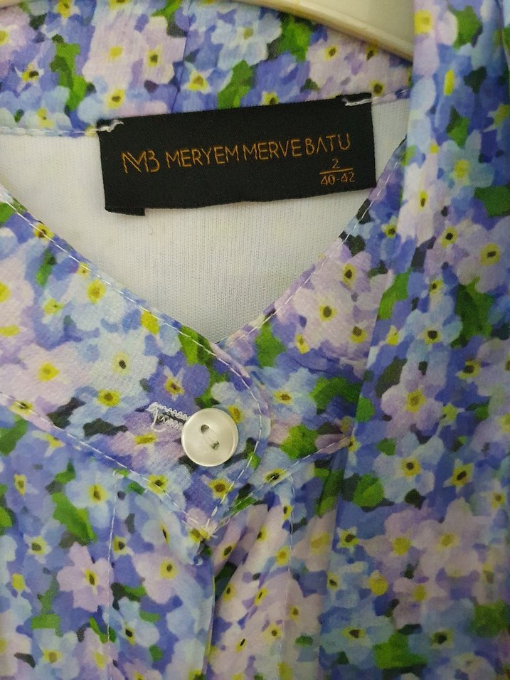 Mor Bohem Uzun Elbise Yüksek Yakalı - Görsel 3