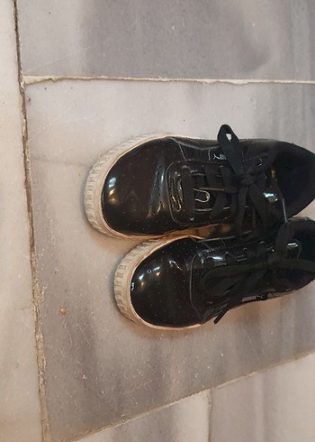 Siyah Gri Erkek Spor Ayakkabı Bağcığı - Görsel 3