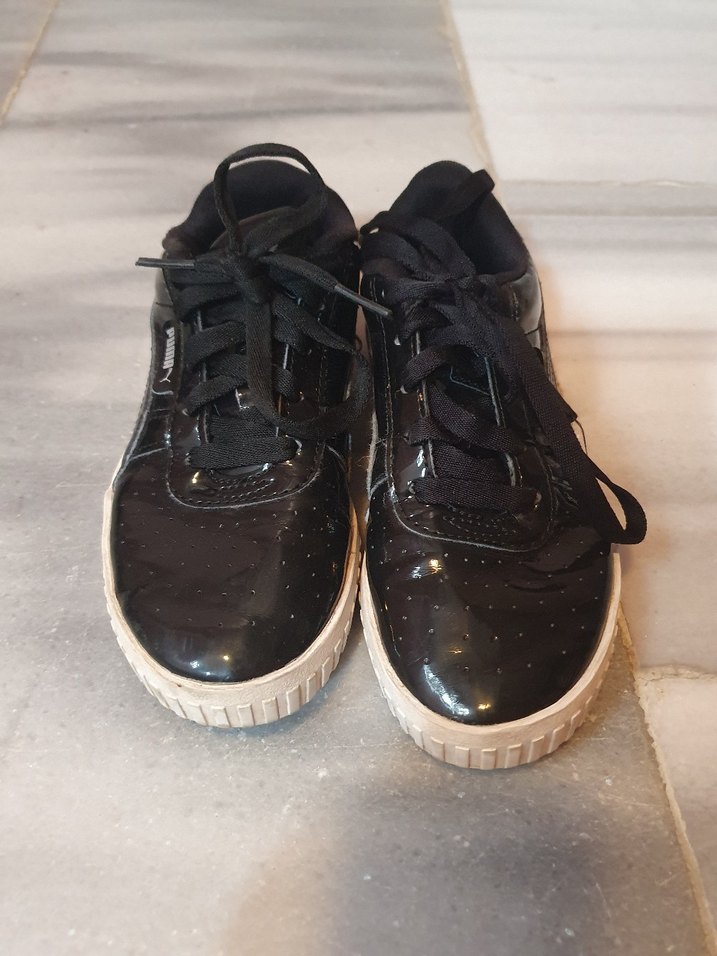 Siyah Gri Erkek Spor Ayakkabı Bağcığı - Görsel 4