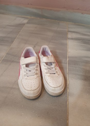 Kız Çocuk Beyaz Baskılı Cırt Cırtlı Spor Ayakkabı - Görsel 3