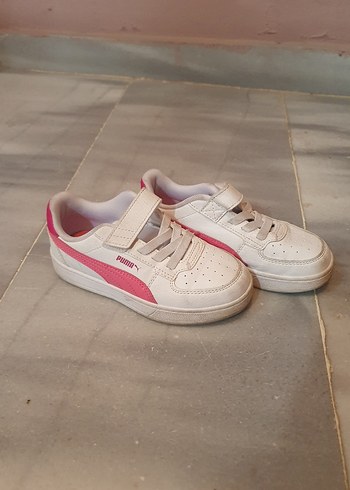 Kız Çocuk Beyaz Baskılı Cırt Cırtlı Spor Ayakkabı - Görsel 2