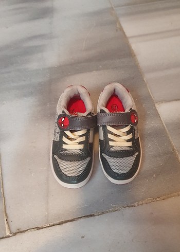 Gri Erkek Çocuk Sneaker - Cırtlı, Yılan Desenli - Görsel 2