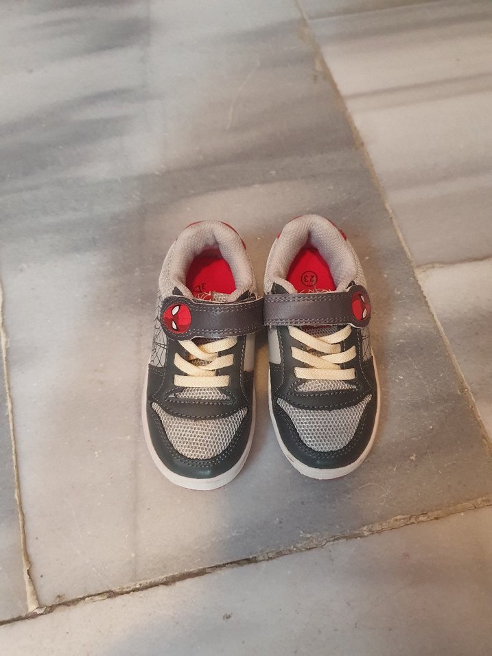 Gri Erkek Çocuk Sneaker - Cırtlı, Yılan Desenli - Görsel 2