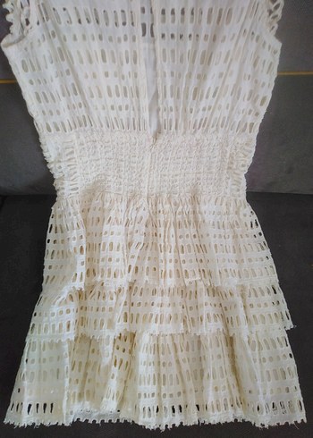 Free people Dantel Detaylı Beyaz Midi Örgü Elbise - Görsel 5