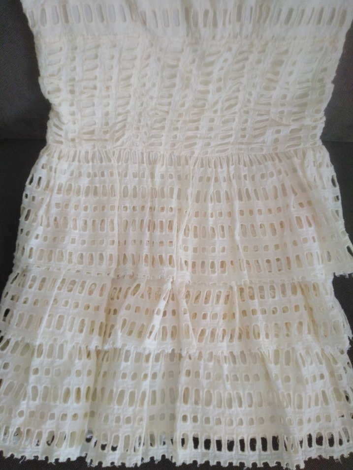 Free people Dantel Detaylı Beyaz Midi Örgü Elbise - Görsel 2