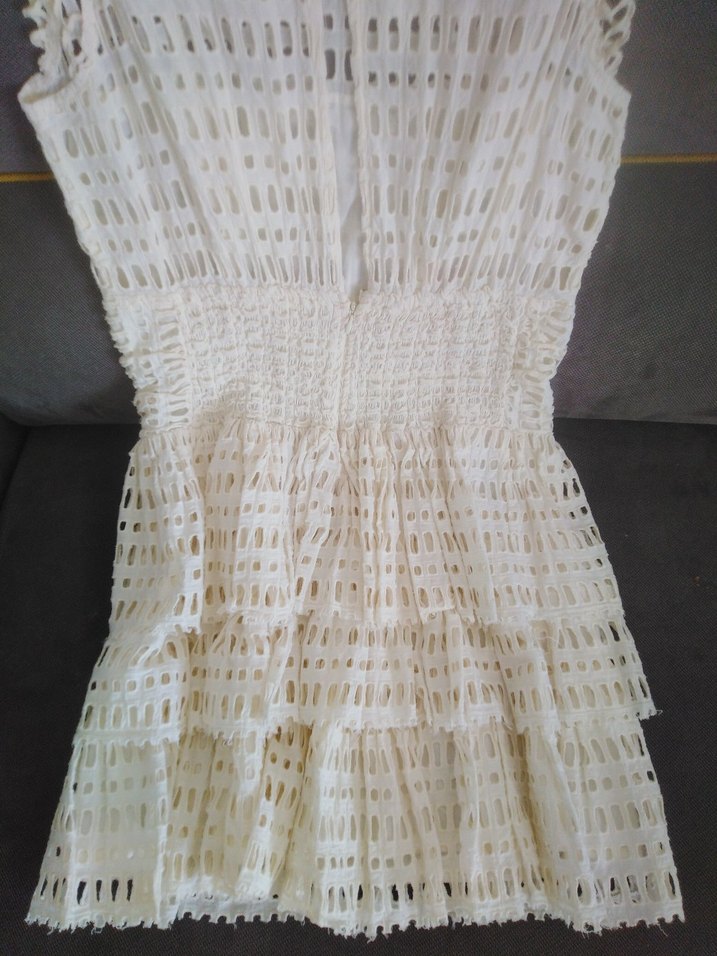 Free people Dantel Detaylı Beyaz Midi Örgü Elbise - Görsel 5