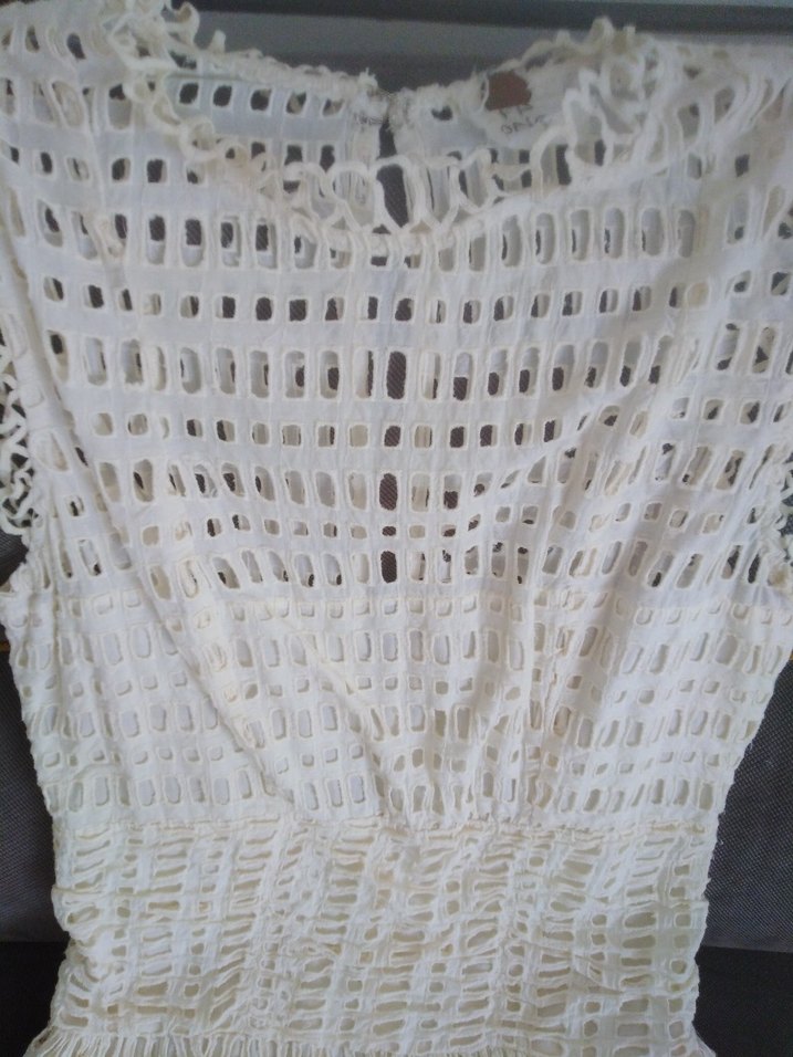 Free people Dantel Detaylı Beyaz Midi Örgü Elbise - Görsel 3