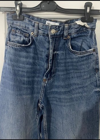 Kadın Mavi Denim Regular Fit Midi Jean - Görsel 2