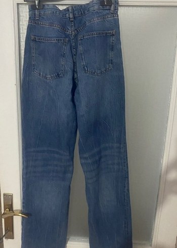 Kadın Mavi Denim Regular Fit Midi Jean - Görsel 4
