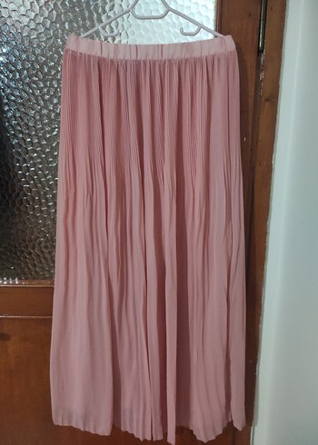 LC Waikiki Pembe Pileli Uzun Kadın Etek