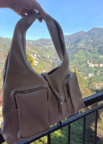 Bej Deri çanta - Görsel 3