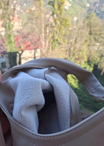 Bej Deri çanta - Görsel 2