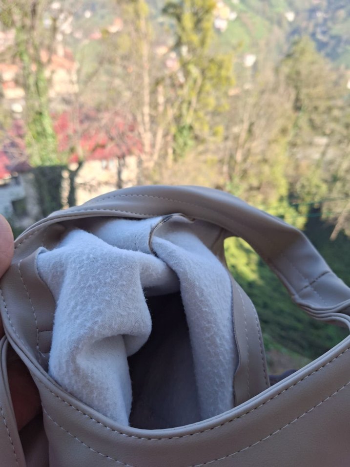 Bej Deri çanta - Görsel 2