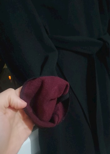 Siyah Kuşaklı Uzun içi bordo kase kaban - Görsel 2