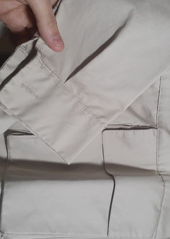 Düğmeli Bej Gömlek - Görsel 5