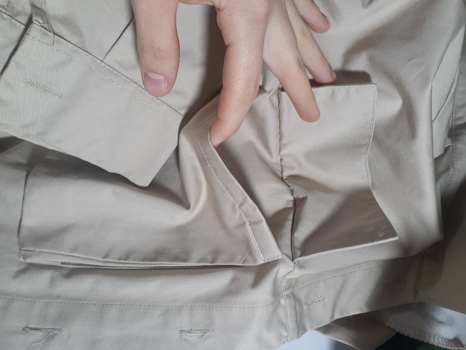 Düğmeli Bej Gömlek - Görsel 2