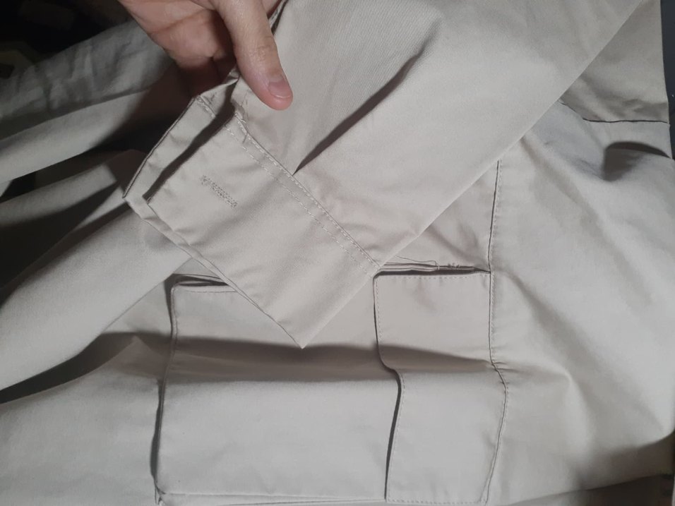 Düğmeli Bej Gömlek - Görsel 5