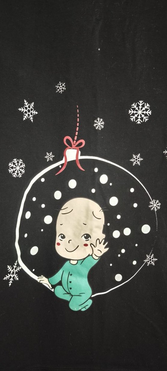 Siyah Baskılı Uzun Kollu Hamile Sweatshirt - Görsel 4