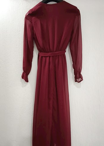 Uzun kollu içi astarlı uzun elbise - Görsel 2