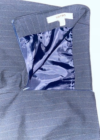 Kadın Lacivert Pilili Midi Etek - Görsel 4